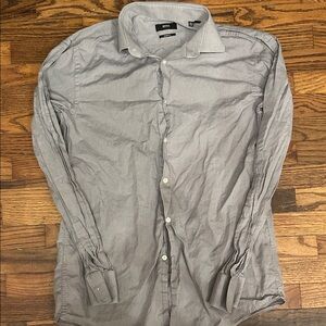 Boss Men's Casual Gray Button-Down Shirt